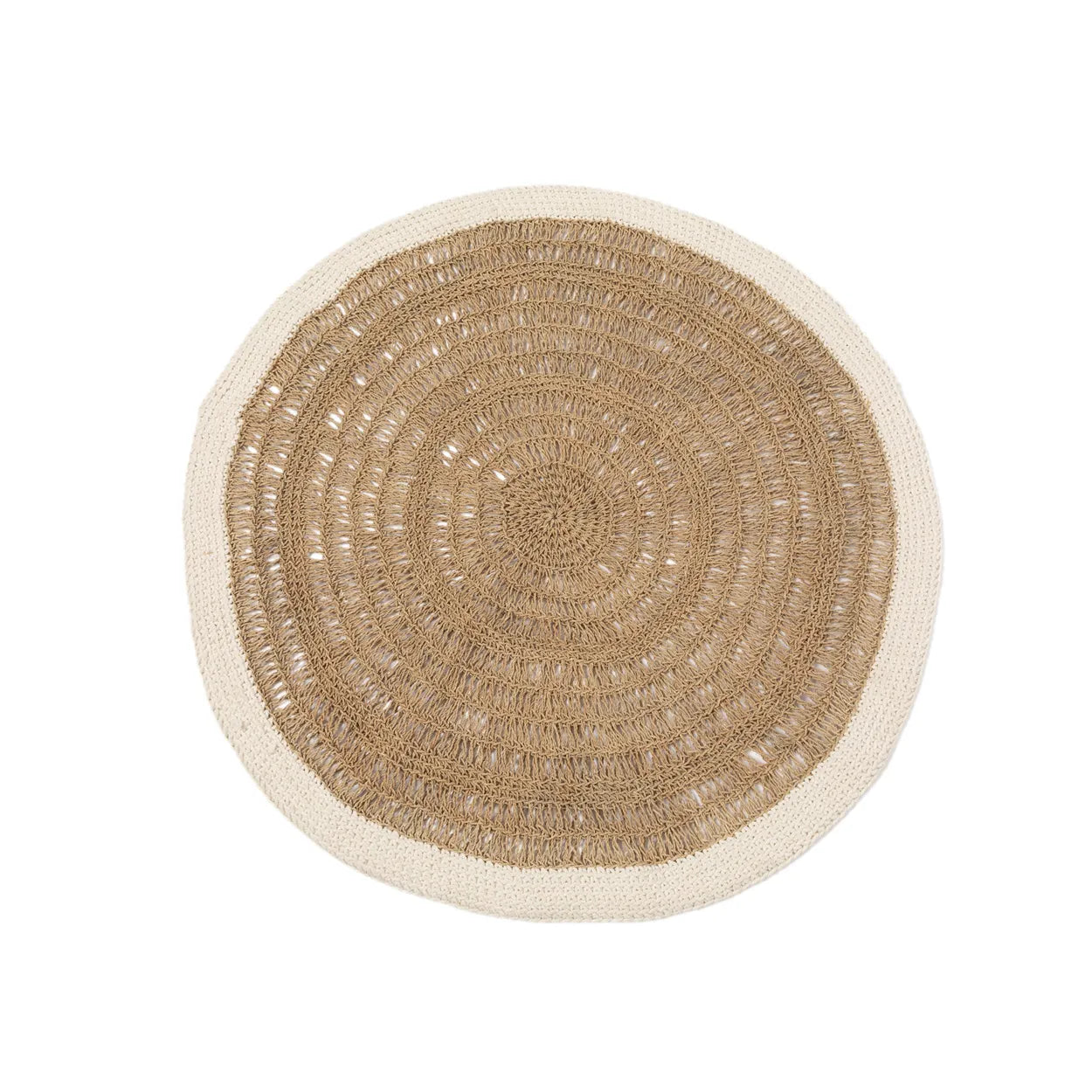 The Seagrass & Cotton Round Carpet - Natural White - 100"