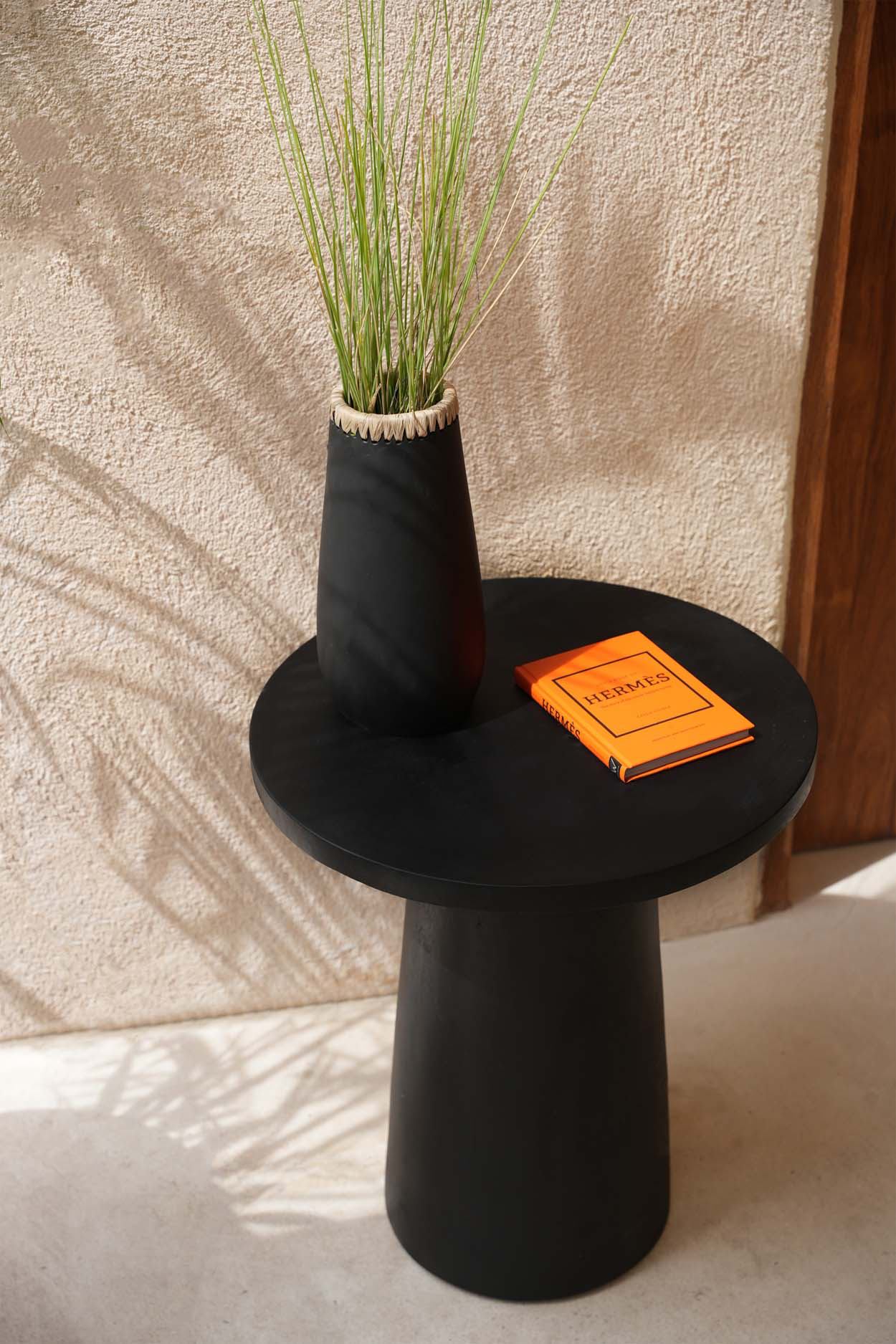 The Timber Conic Side Table - Black - 50"