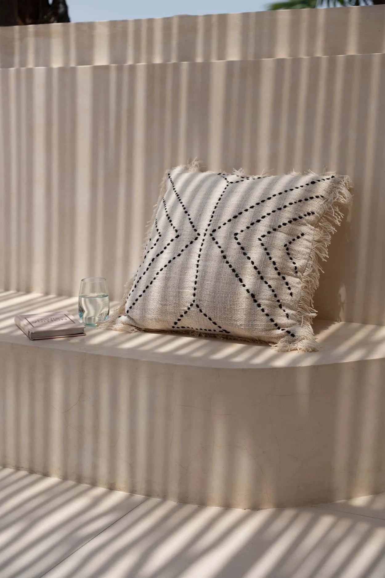 The Tribal Cushion Cover - Natural Black