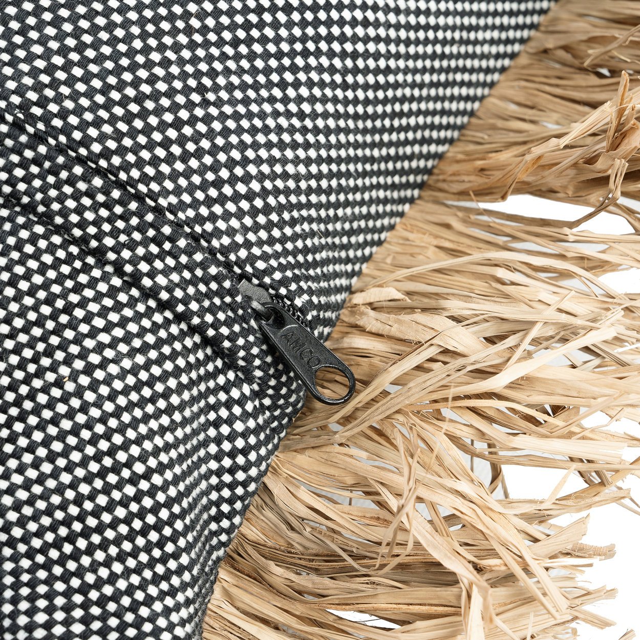 The Cotton Bonita Cushion Cover - Natural Black - 40x40