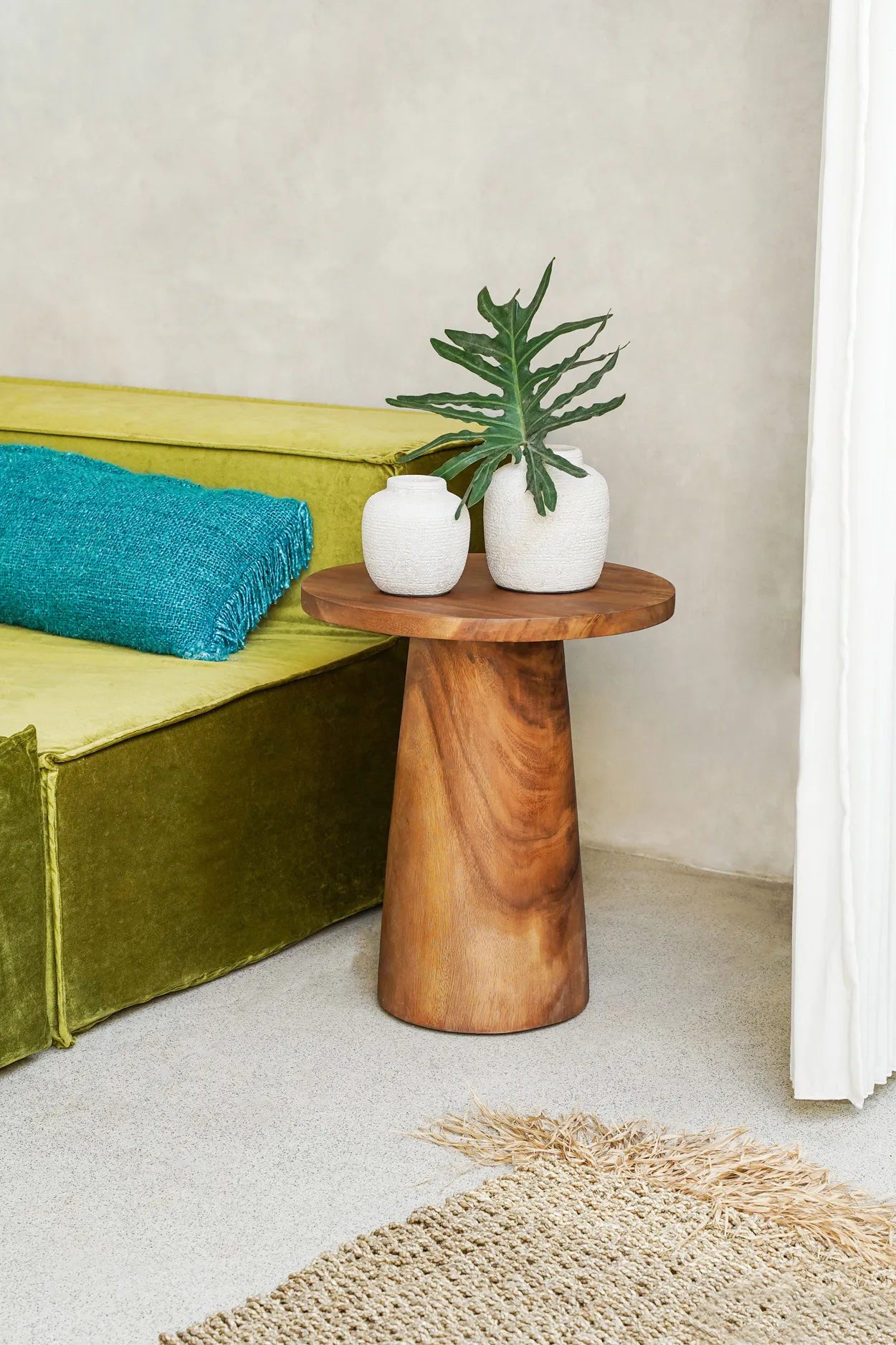 The Timber Conic Side Table - Natural - 50"