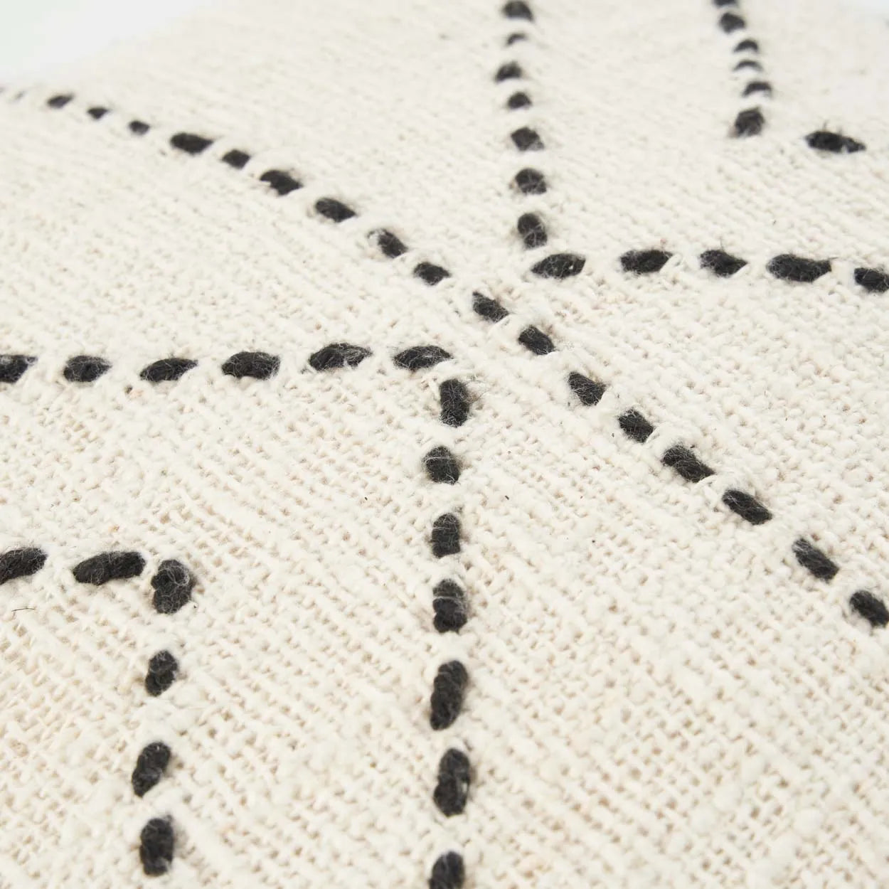 The Tribal Cushion Cover - Natural Black